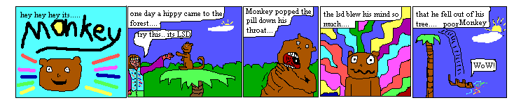 monkey takes acid, bad move 